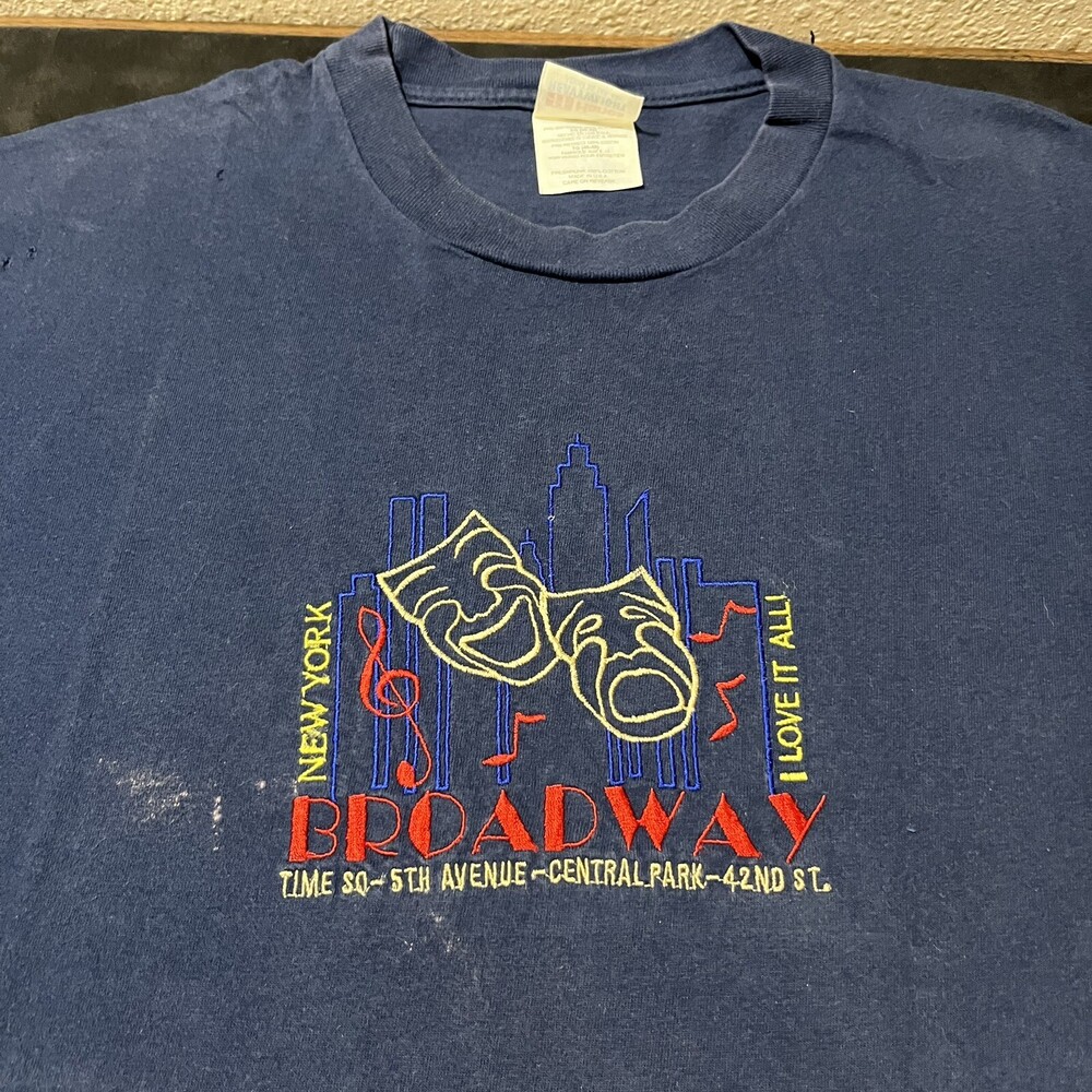 Drama Masks Shirt Broadway Vintage 1990s Musical Phantom of the Opera Rent Cats